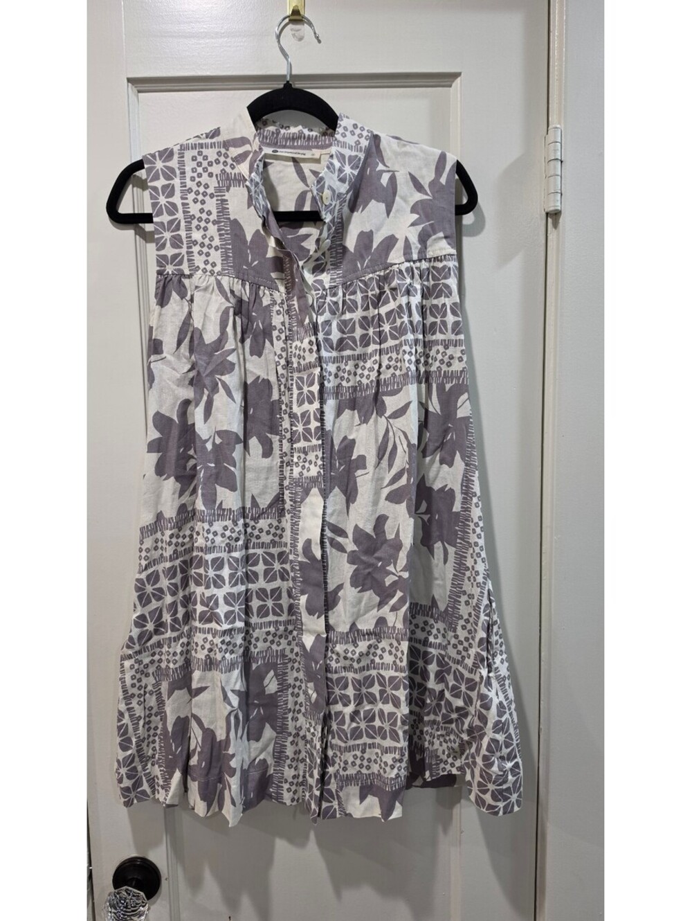 Olivaceous Linen Rayon Sleeveless Dress Size S